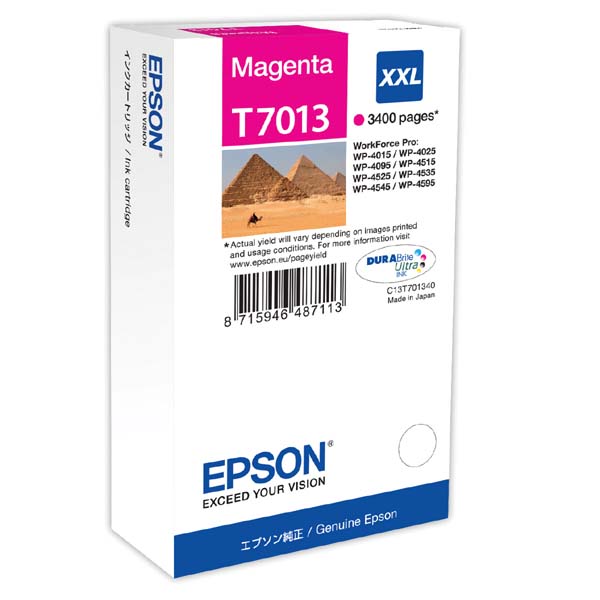 Epson WP4000/4500 Series Ink Cartridge XXL Magenta 3.4k C13T70134010