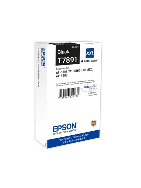 Epson WF-5xxx Series Ink Cartridge XXL Black T7891 C13T789140