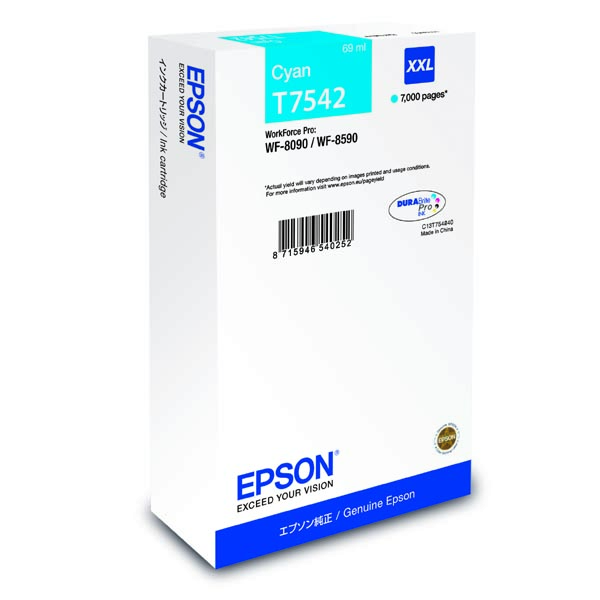 Epson WF-8x90 Series Ink Cartridge XXL Cyan C13T754240
