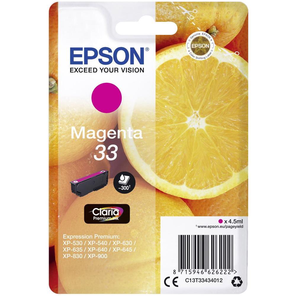 Epson Singlepack Magenta 33 Claria Premium Ink C13T33434012