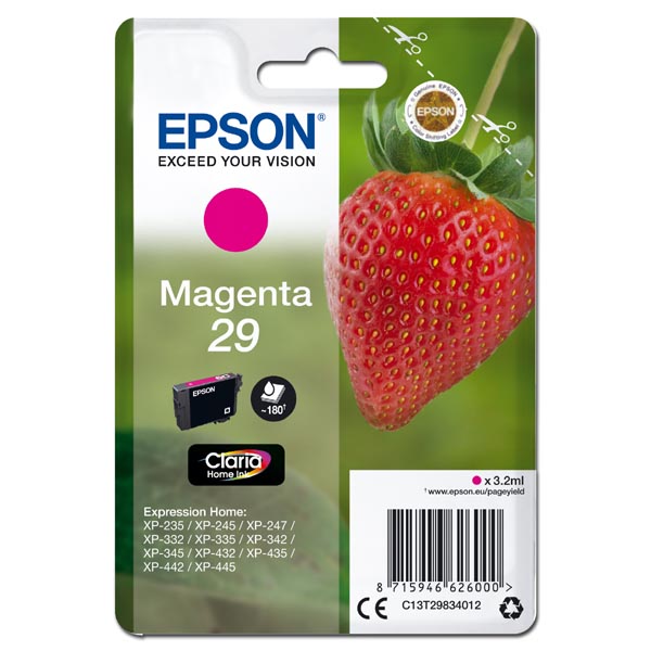 Epson Singlepack Magenta 29 Claria Home Ink C13T29834012