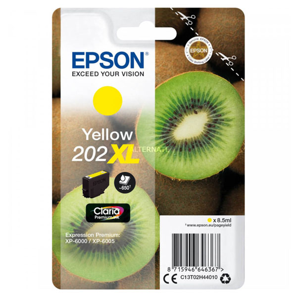 Epson singlepack,Yellow 202XL,Premium Ink,XL C13T02H44010