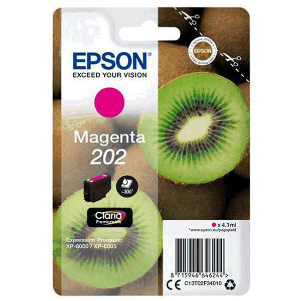 Epson singlepack,Magenta 202,Premium Ink,standard C13T02F34010