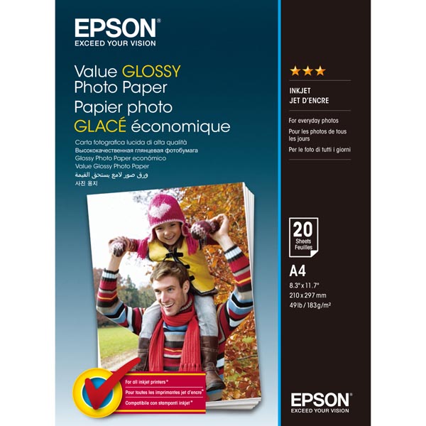 Epson Value Glossy Photo Paper A4 20 sheet C13S400035