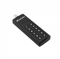 Verbatim USB C 3.1 Drive 64 GB - Keypad Secure (R:160/W:140 MB/s) GDPR 49431