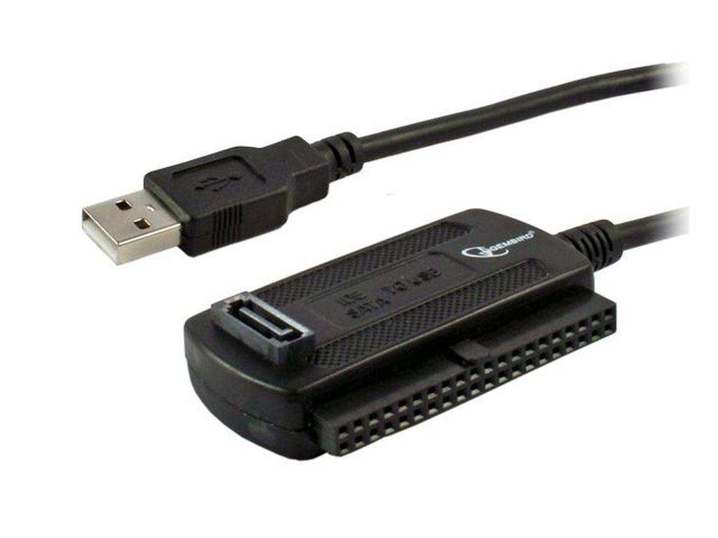 Gembird adaptér IDE 3.5 / 2.5 / SATA na USB 2.0 70cm, napájecí AC adaptér AUSI01