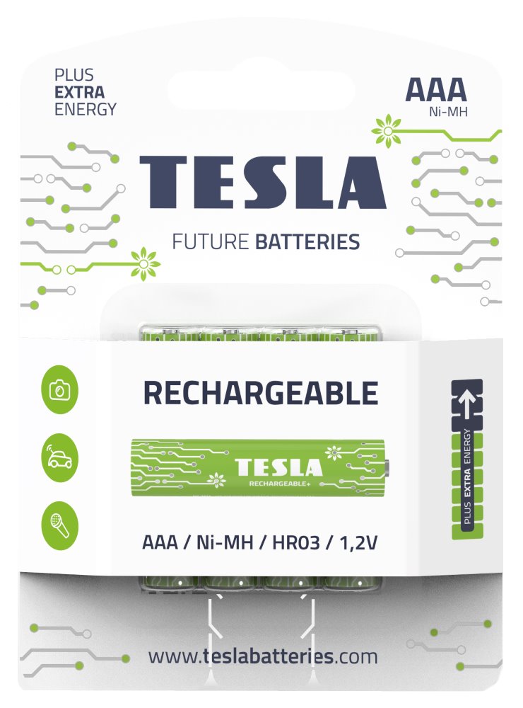Tesla - nabíjecí baterie AAA, 4ks 16030421 / 1099137054