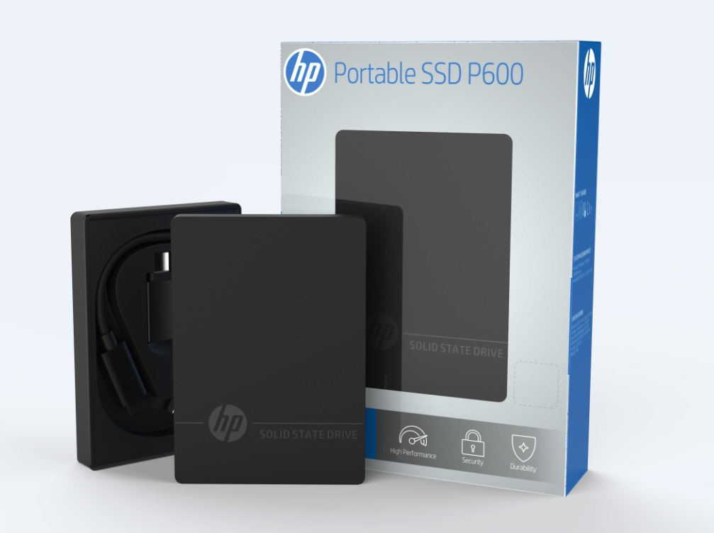 HP Portable SSD P600 500GB, Externí, USB Type-C, černý 3XJ07AA