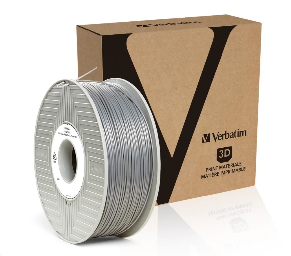 Verbatim Filament, PLA, Silver-Metal Grey, 1,75 mm, 1 kg 55319