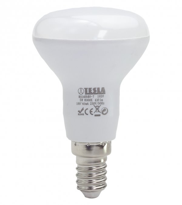 Tesla LED žárovka Reflektor R50, E14, 5W, 230V, 410lm, 6000K, studená bílá R5140560-7