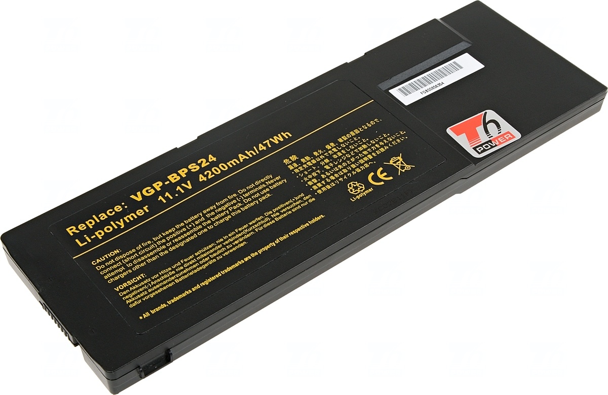 T6 POWER Baterie Sony Vaio VPC-SA, VPC-SB, VPC-SD, VPC-SE serie, 6cell, 4200mAh NBSN0058