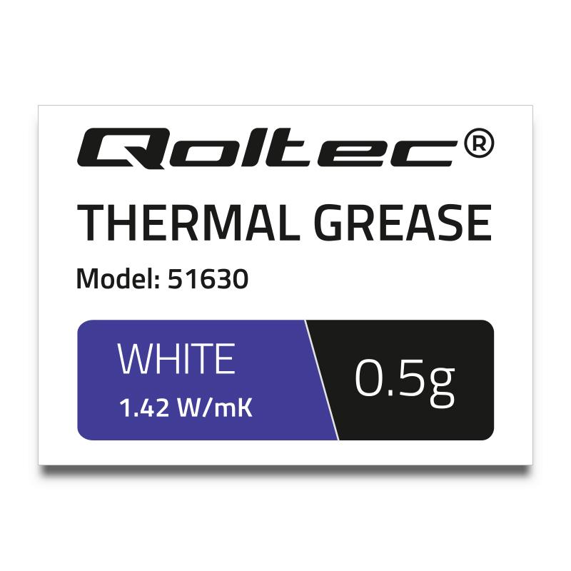 Qoltec teplovodivá pasta 1.42 W/m-K | 0.5g | White 51630