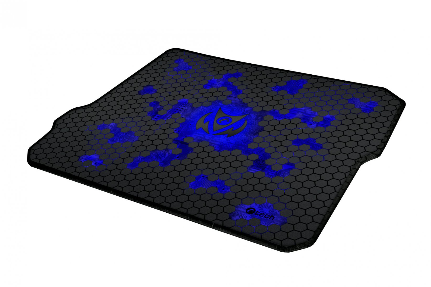 C-Tech Herní podložka pod myš ANTHEA CYBER BLUE, 320x270x4mm, obšité okraje GMP-01C-B