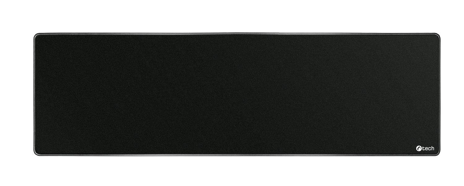 C-Tech podložka pod myš i klávesnici MP-01XL, černá, 900x270x4mm, obšité okraje MP-01XL-BK