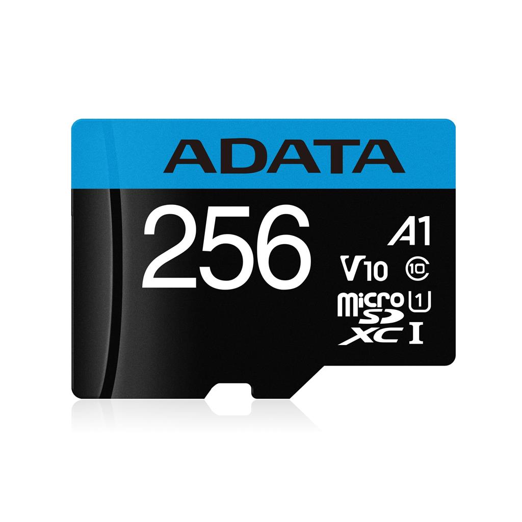 AData Micro SDHC karta 256GB UHS-I Class 10, Premier + ADAPTER AUSDX256GUICL10A1-RA1