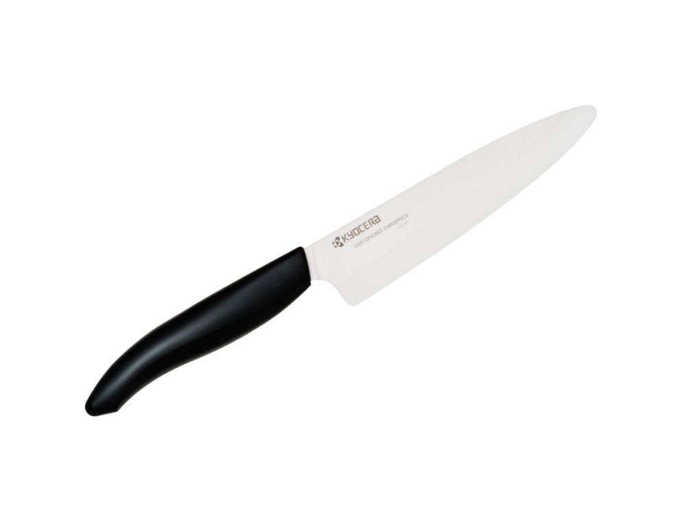 Kyocera keramický nůž kuchyňský univerzál s bílou čepelí 13 cm/ černá rukojeť FK-130WH-BK