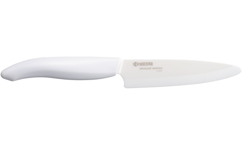 Kyocera keramický nůž na ovoce a zeleninu s bílou čepelí 11 cm, bílá rukojeť FK-110WH-WH