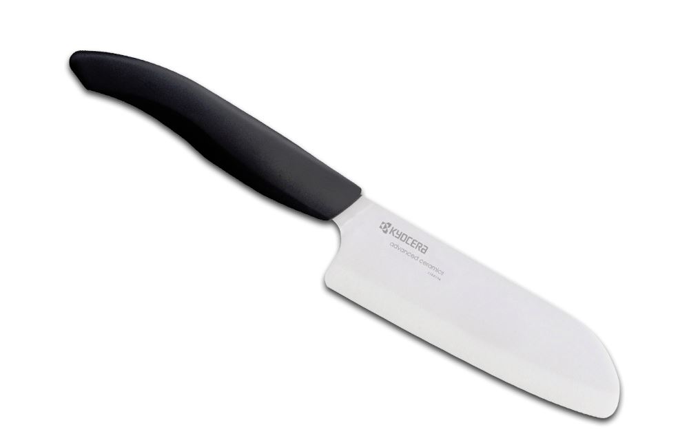 Kyocera keramický profesionální kuchyňský nůž, bílá čepel - 11,5 cm, černá rukojeť FK-115WH-BK