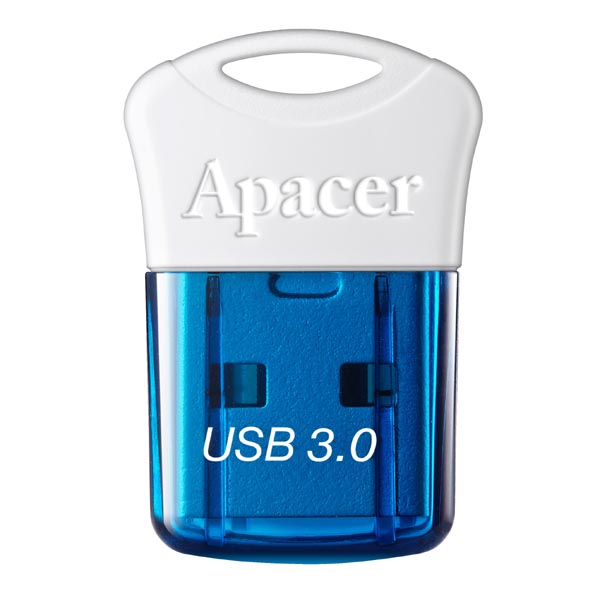 Apacer USB flash disk, 3.0,, 32GB, AH157, bílá, modrá, AP32GAH157U-1, s krytkou