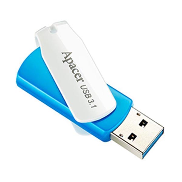 Apacer USB flash disk, 3.1,, 32GB, AH357, modrý, AP32GAH357U-1, s otočnou krytkou