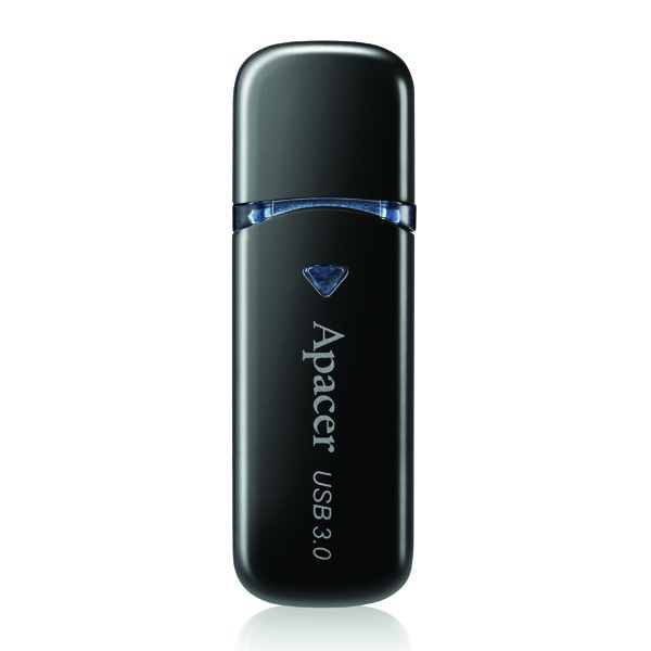 Apacer USB flash disk, 3.0, 64GB, AH355, černý, AP64GAH355B-1, s plastovou krytkou