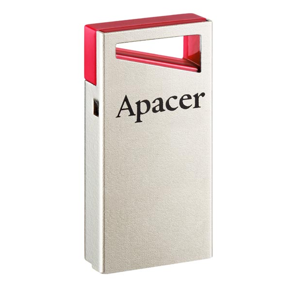 Apacer USB flash disk, 2.0, 64GB, AH112, stříbrný, červený, AP64GAH112R-1