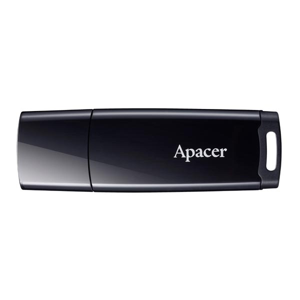 Apacer USB flash disk, 2.0, 64GB, AH336, černý, černá, AP64GAH336B-1, s krytkou