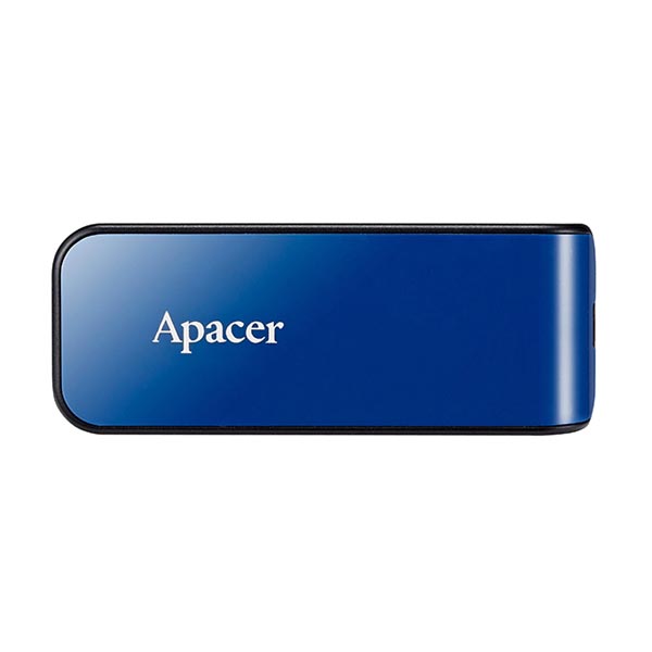 Apacer USB flash disk, 2.0, 64GB, AH334, modrý, černý, AP64GAH334U-1, s výsuvným konektorem