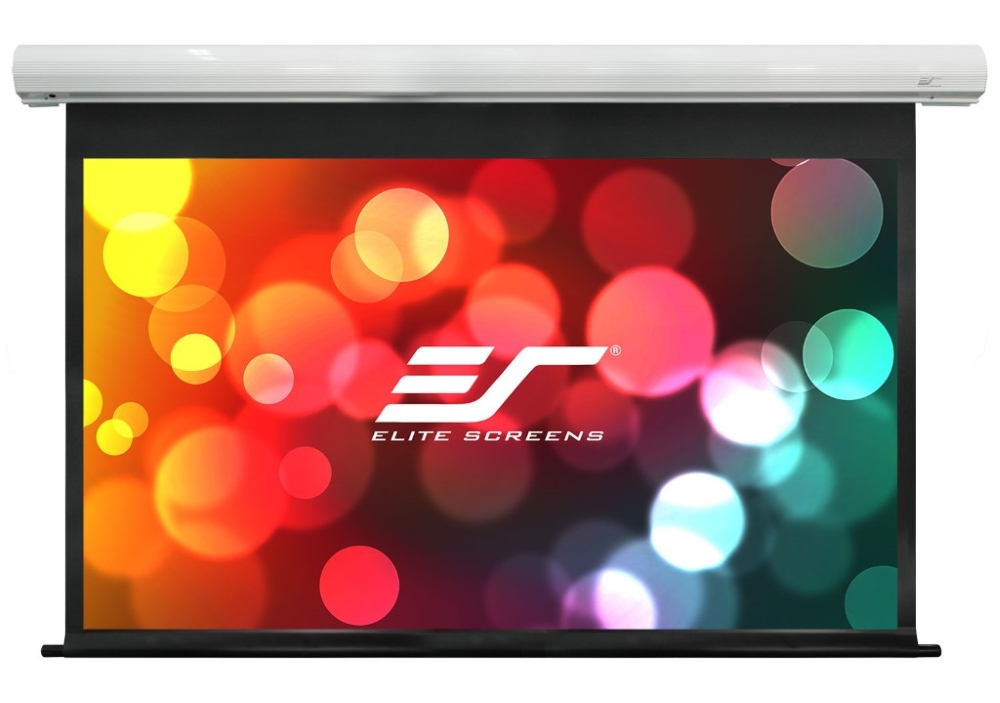 Elite Screens ES SK200XHW2 závěsné elektrické roletové plátno, 249x442cm (výška x šířka), úhlopříčka 200 palců, 16:9, bílé pouzdro