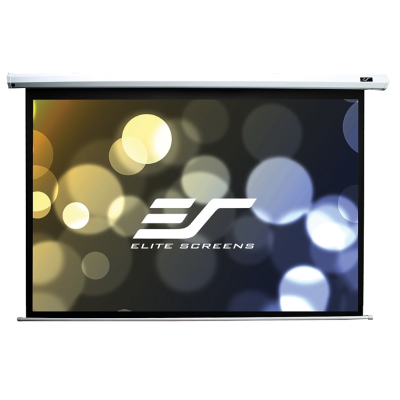 Elite Screens ES VMAX2 VMAX120XWH2 elektrické roletové plátno závěsné, 299x168cm, úhlopříčka 120 palců, 16:9, bílé pouzdro a černé okraje