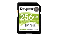 Kingston 256GB SDXC Canvas Select Plus, U1 V10 CL10 100MB/s SDS2/256GB