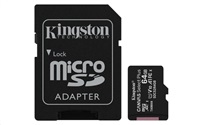 Kingston 64GB microSDXC Canvas Select Plus, A1 CL10 100MB/s+adapter SDCS2/64GB
