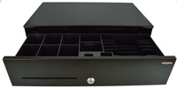 Virtuos pokladní zásuvka SK-500C, s kabelem, pořadač 6/8, 9-24V, černá EKN0110