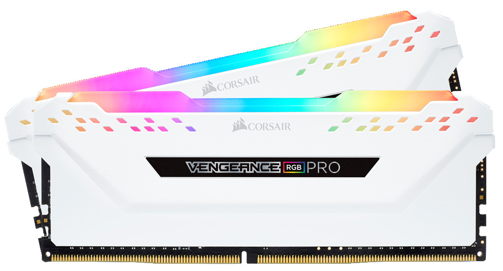 Corsair Vengeance RGB PRO Series LED 16GB, 3200MHz DDR4 CL16 WHITE CMW16GX4M2C3200C16W