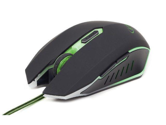 C-Tech Gembird myš MUSG-001-G, herní,optická,zeleno-černá