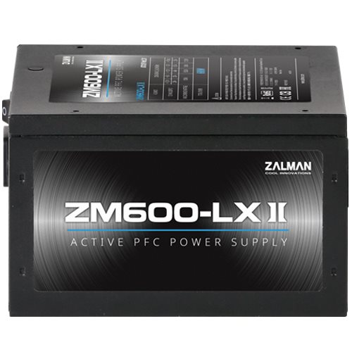 Zalman Zdroj ZM600-LXII 600W, eff. 85% ATX12V v2.31 Active PFC 12cm fan