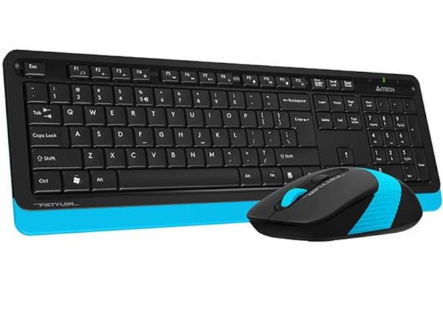 A4tech FG1010 FSTYLER set bezdr. klávesnice+myši, voděodolné provedení, modrá barva