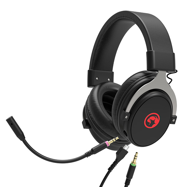 Marvo HG9052, sluchátka s mikrofonem, ovládání hlasitosti, černá, červeně podsvícená, USB 7.1 (virtu HG9052 PRO