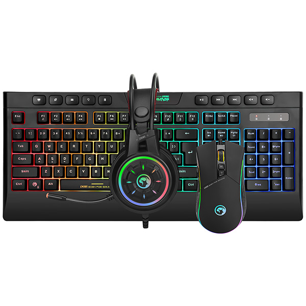 Marvo RGB sada klávesnice CM305, herní, černá, drátová (USB), CZ/SK, s herní myší a sluchátky, membr CM305 CZ/SK