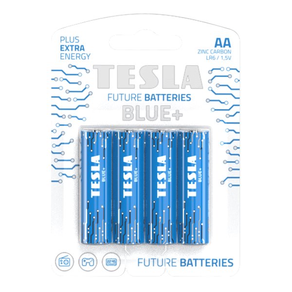 Tesla BLUE+ Zinc Carbon baterie AA (R06, tužková, blister) 4 ks 1099137197