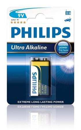 Philips baterie 9V ExtremeLife+, alkalická - 1ks 6LR61E1B/10