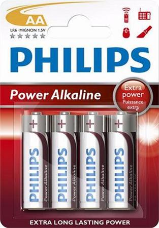 Philips baterie AA PowerLife, alkalická - 4ks LR6P4B/10