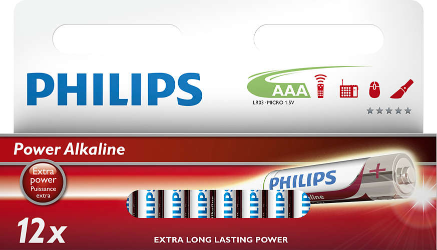Philips baterie AAA Power Alkaline - 12ks LR03P12W/10