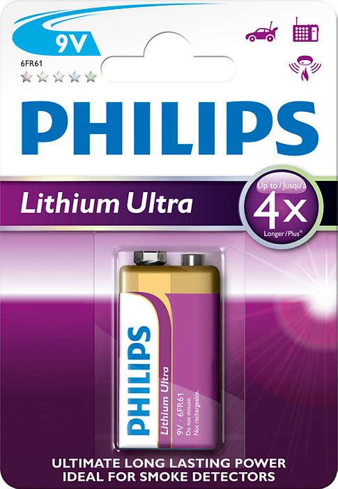 Philips baterie 9V Ultra lithium 6FR61LB1A/10