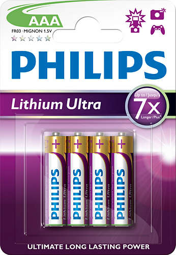 Philips baterie AAA Ultra lithium - 4ks FR03LB4A/10