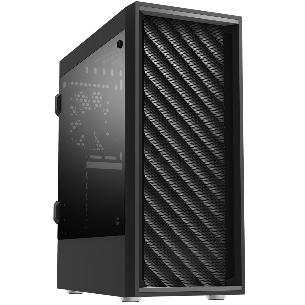 Zalman case miditower T7, mATX/ATX, 2× ventilátory, bez zdroje, USB3.0, černá