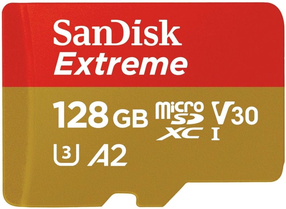 SanDisk Extreme microSDXC 128GB 160MB/s + adaptér SDSQXA1-128G-GN6AA