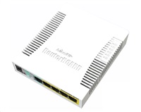 MikroTik RouterBOARD RB260GSP/ nastavitelný 5-portový gigabit smart - Switch SFP cage/ SwOS/ zdroj, PoE out CSS106-1G-4P-1S