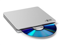 LG HLDS (HITACHI-LG) GP70NS SLIM external stříbrná USB 2.0, M-DISC 8x/4x, DVD 8x/8x, CD 24x/24x, silver, slim stříbrna GP70NS50