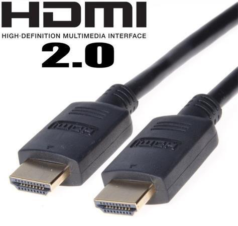 KABEL propojovací HDMI M - HDMI M, 0.5m, dual shielded+ethernet, standard 2.0 HQ, zlacené konektory KPHDM2-05